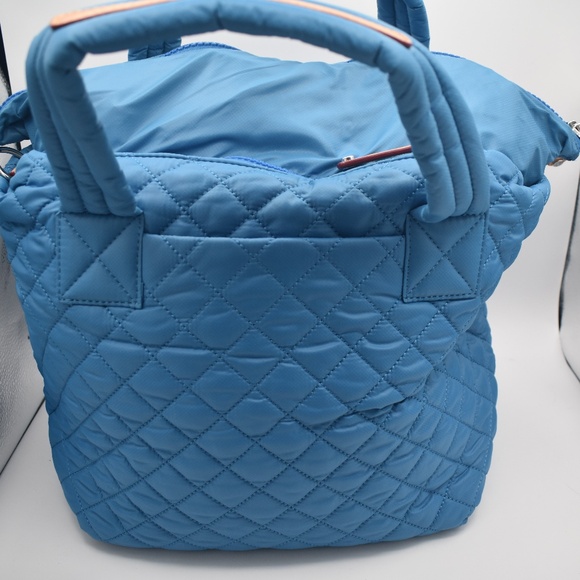 MZ Wallace Blue Ocean Small Metro Tote Quilted Deluxe II No Strap EUC - Picture 3 of 9